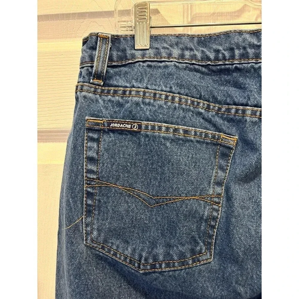 Jordache Womens Vintage High Rise Tapered Leg Jeans Medium Wash Blue‎ Size 17/18